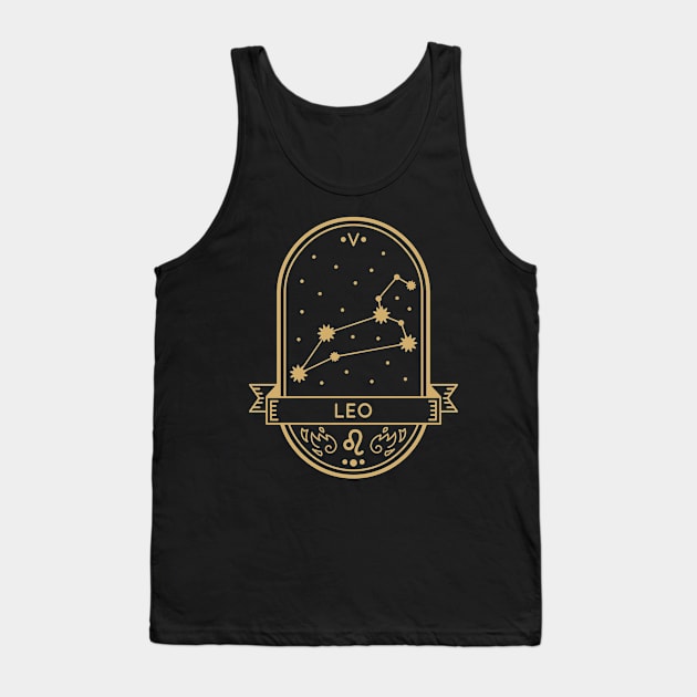 Leo Gold Sigil Tank Top by MimicGaming